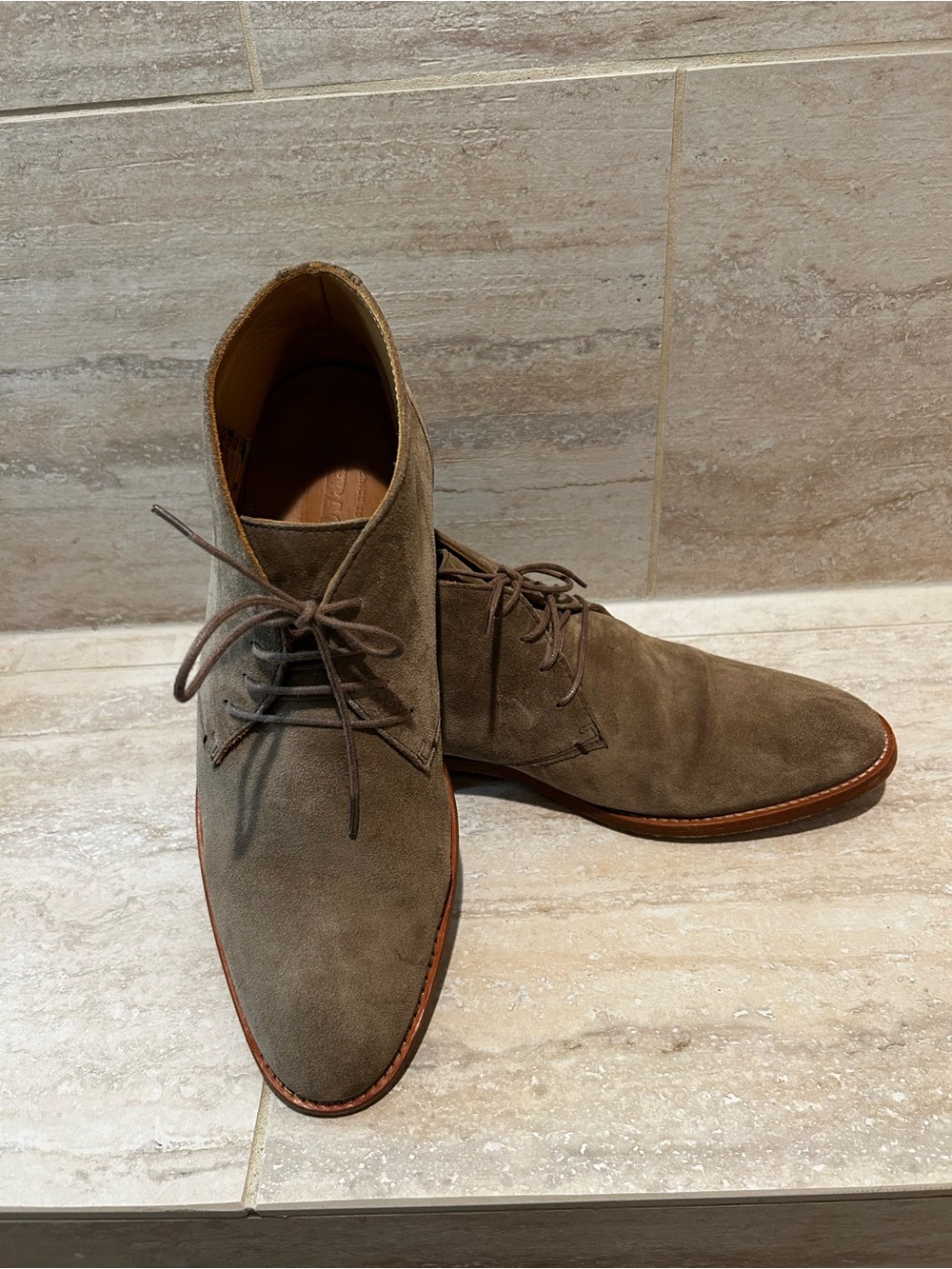 Sebago Men's Suede Chukka Boots in Taupe Brown